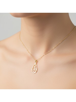 Tabitala TabiTela 8 ayar altın kolye ucu nota GM1228 0.5 gr