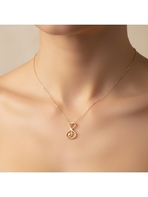 Tabitala TabiTela 14 ayar altın kolye ucu nota GM1243 1 gr