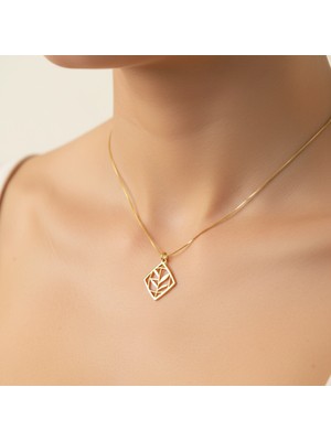 Tabitala TabiTela 8 ayar altın kolye ucu yaprak GM1183 0.5 gr