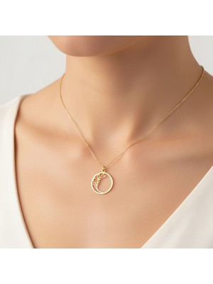 Tabitala TabiTela 14 ayar altın kolye ucu buğday başağı GM1006 1 gr