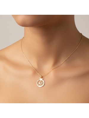 Tabitala TabiTela 14 ayar altın kolye ucu nar GM1213 1 gr