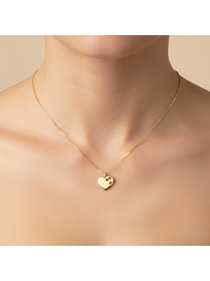 Tabitala TabiTela 14 ayar altın kolye ucu kalp GM943 1 gr