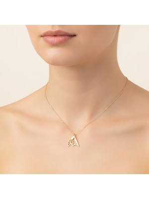 Tabitala TabiTela 14 ayar altın kolye ucu dağ GM334 1 gr