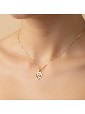 TabiTela 14 ayar altın kolye ucu yuvarlak GM888 1 gr