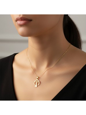 TabiTela 14 ayar altın kolye ucu Horus'un Gözü   GM1712 1 gr
