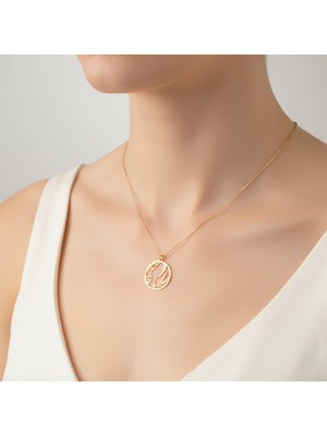 Tabitala TabiTela 8 ayar altın kolye ucu kız GM1088 0.5 gr