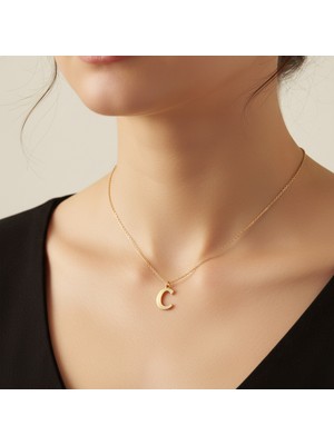 Tabitala TabiTela 14 ayar altın kolye ucu "C"harfi GM662 1 gr