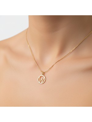 Tabitala TabiTela 14 ayar altın kolye ucu "W"harfi GM617 1 gr