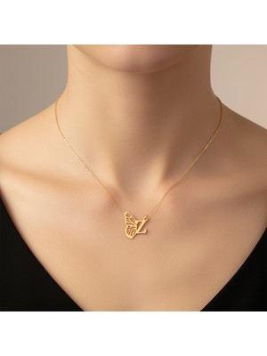 Tabitala TabiTela 14 ayar altın kolye ucu "Z"harfi GM365 1 gr