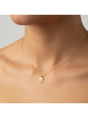 Tabitela 14 Ayar Altın Kolye Ucu Aslan   GM3142 1 gr