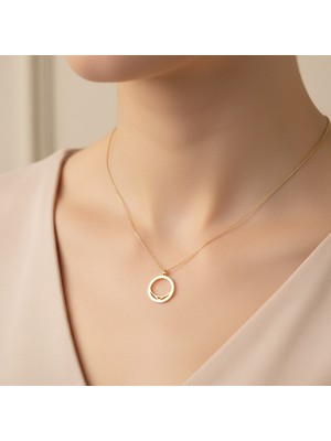 Tabitala TabiTela 8 ayar altın kolye ucu yuvarlak GM883 1 gr