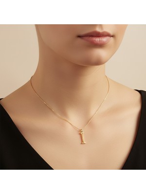 TabiTela 14 ayar altın kolye ucu Harf I   GM2806 1 gr