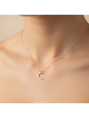 Tabitala TabiTela 8 ayar altın kolye ucu "C"harfi GM661 1 gr