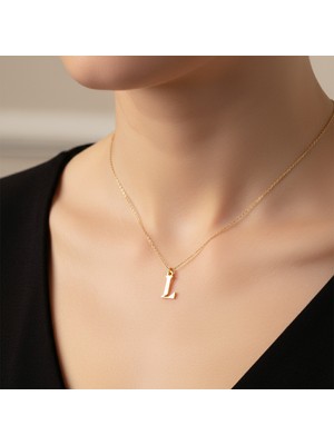 Tabitala TabiTela 14 ayar altın kolye ucu "L"harfi GM680 1 gr