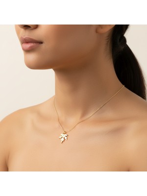 Tabitala TabiTela 8 ayar altın kolye ucu yaprak GM1345 0.5 gr