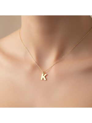 TabiTela 14 ayar altın kolye ucu Harf K   GM2846 1 gr