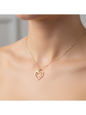Tabitala TabiTela 8 ayar altın kolye ucu kalp GM959 0.5 gr
