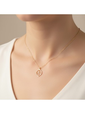 Tabitala TabiTela 14 ayar altın kolye ucu yaprak GM34 1 gr