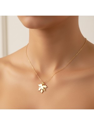 Tabitala TabiTela 8 ayar altın kolye ucu yaprak GM1335 0.5 gr