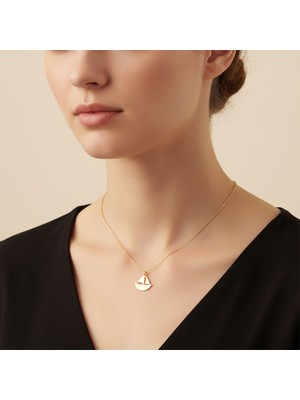 Tabitala TabiTela 14 ayar altın kolye ucu tekne GM449 0.5 gr