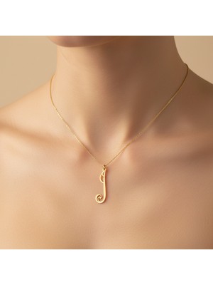 Tabitala TabiTela 8 ayar altın kolye ucu "J"harfi GM644 0.5 gr