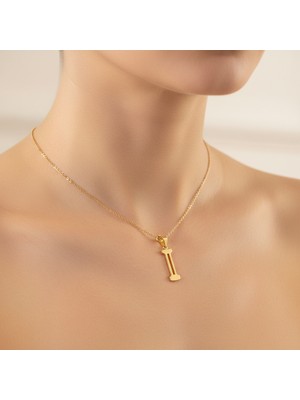 TabiTela 14 ayar altın kolye ucu Harf I   GM2802 0.5 gr