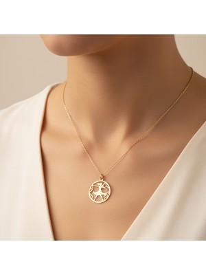 Tabitala TabiTela 14 ayar altın kolye ucu dans GM839 1 gr