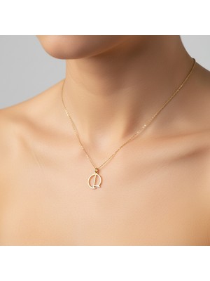 Tabitala TabiTela 14 ayar altın kolye ucu "Q"harfi GM696 1 gr