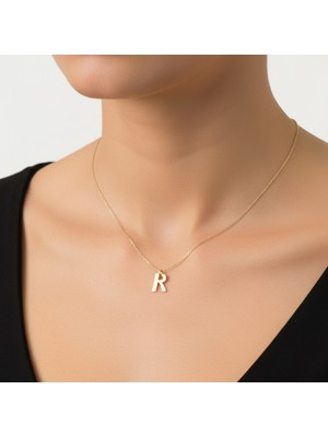 Tabitala TabiTela 14 ayar altın kolye ucu "R"harfi GM649 1 gr