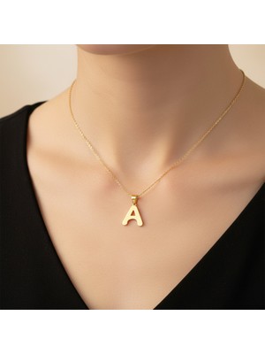 TabiTela 8 ayar altın kolye ucu Harf A   GM2630 0.5 gr