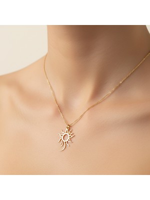 Tabitala TabiTela 8 ayar altın kolye ucu güneş GM1119 0.5 gr