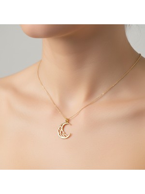 Tabitala TabiTela 14 ayar altın kolye ucu ay GM120 1 gr