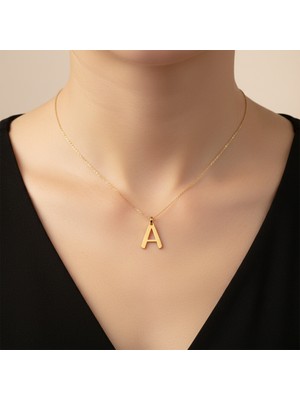 TabiTela 8 ayar altın kolye ucu Harf A   GM2636 0.5 gr