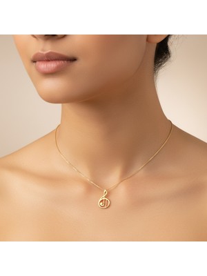 Tabitala 14 Ayar Altın Kolye Ucu nota GM17 1 gr