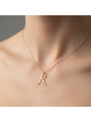 Tabitala TabiTela 14 ayar altın kolye ucu "R"harfi GM734 1 gr