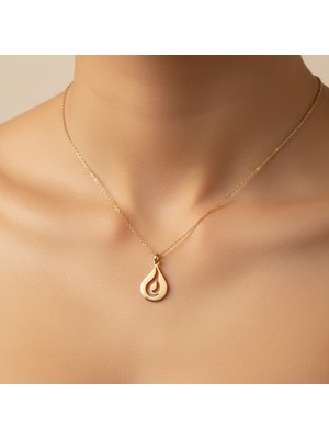 Tabitala TabiTela 14 ayar altın kolye ucu Ateş alevi GM445 1 gr