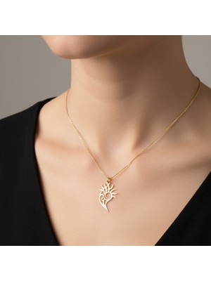 Tabitala TabiTela 8 ayar altın kolye ucu buğday başağı GM1141 1 gr