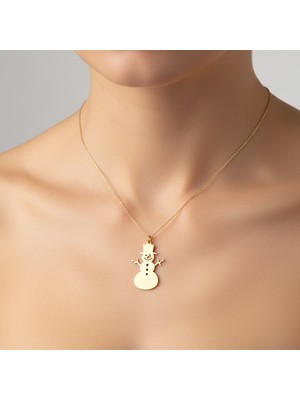 Tabitala TabiTela 14 ayar altın kolye ucu kardan adam GM403 1 gr