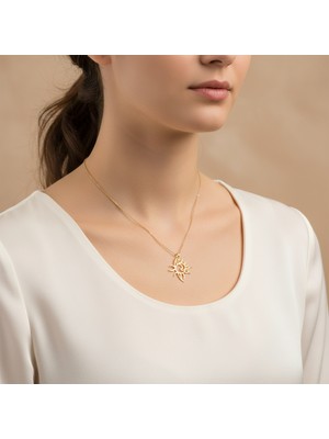 Tabitala TabiTela 14 ayar altın kolye ucu güneş GM434 1 gr