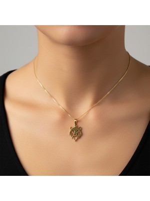 Tabitela 8 Ayar Altın Kolye Ucu Aslan   GM3139 1 gr