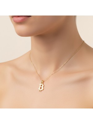 Tabitala TabiTela 14 ayar altın kolye ucu bitcoin GM187 1 gr