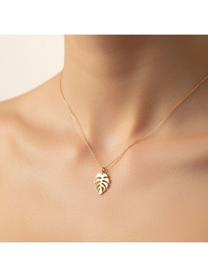 Tabitala TabiTela 14 ayar altın kolye ucu yaprak GM391 1 gr