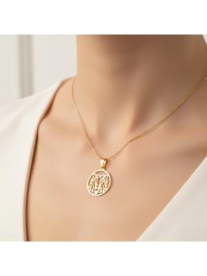 Tabitela 14 Ayar Altın Kolye Ucu Aslan   GM3145 0.5 gr