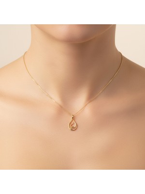 Tabitala TabiTela 14 ayar altın kolye ucu Ateş alevi GM442 1 gr