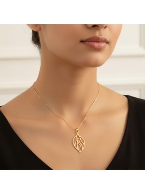 TabiTela 8 ayar altın kolye ucu melek kanatları   GM1564 1 gr