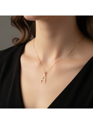 Tabitela 8 Ayar Altın Kolye Ucu Harf A   GM2881 1 gr