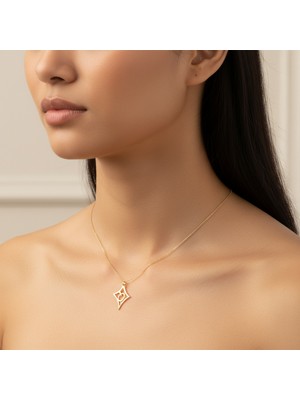 Tabitala TabiTela 14 ayar altın kolye ucu kare GM10 1 gr