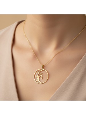 Tabitala TabiTela 8 ayar altın kolye ucu yaprak GM1155 1 gr