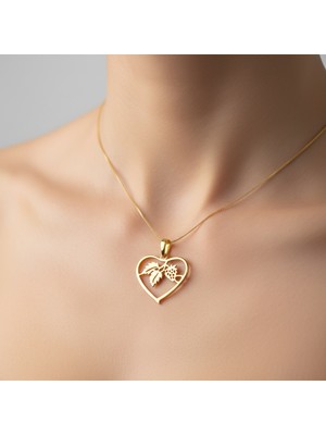 Tabitela 14 Ayar Altın Kolye Ucu Çilek GM2573 0.5 gr