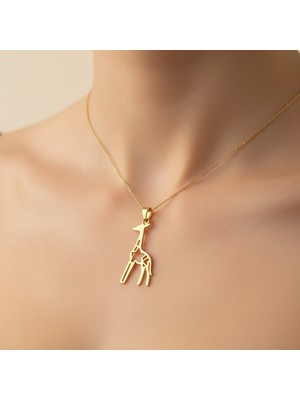 Tabitela 14 Ayar Altın Kolye Ucu Zürafa GM2329 0.5 gr